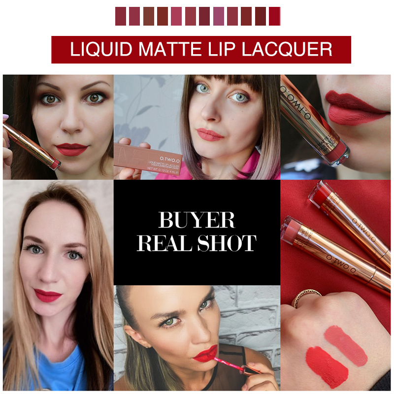 哑光唇釉不沾杯不掉色口红女雾面丝绒持久matte liquid lipstick