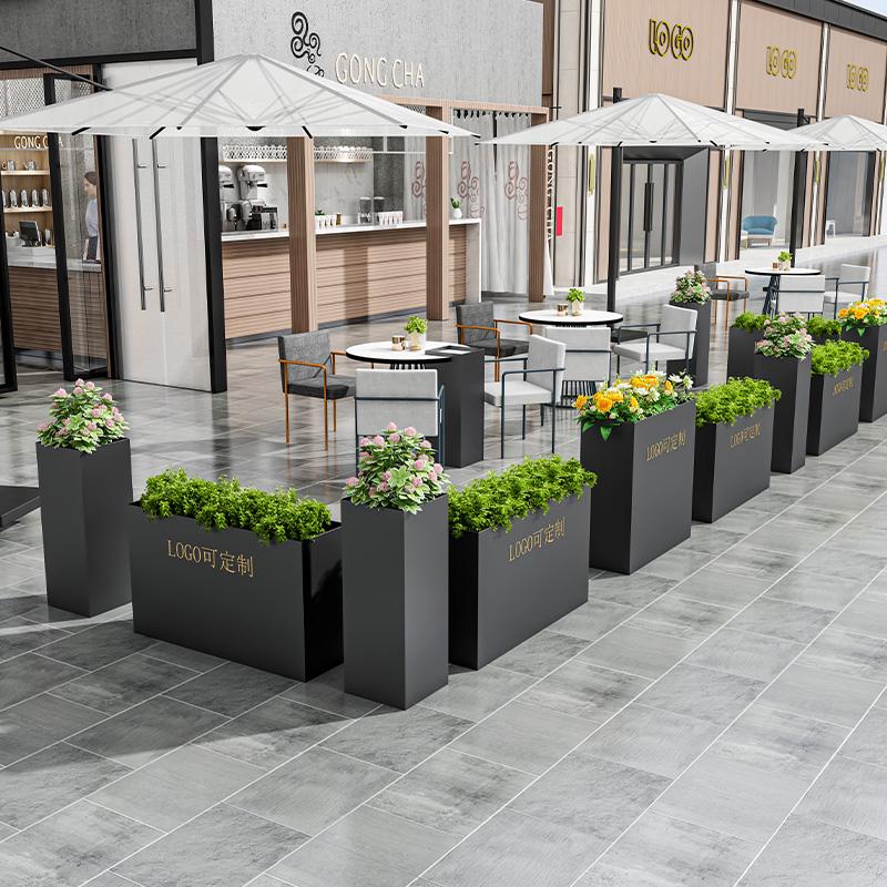 创意花箱组合室内户外庭院种植箱商业广场长方形花槽围栏隔断