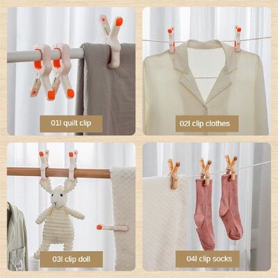 极速Green Securing Clip Strong Bite Clothespin Plastic Clip