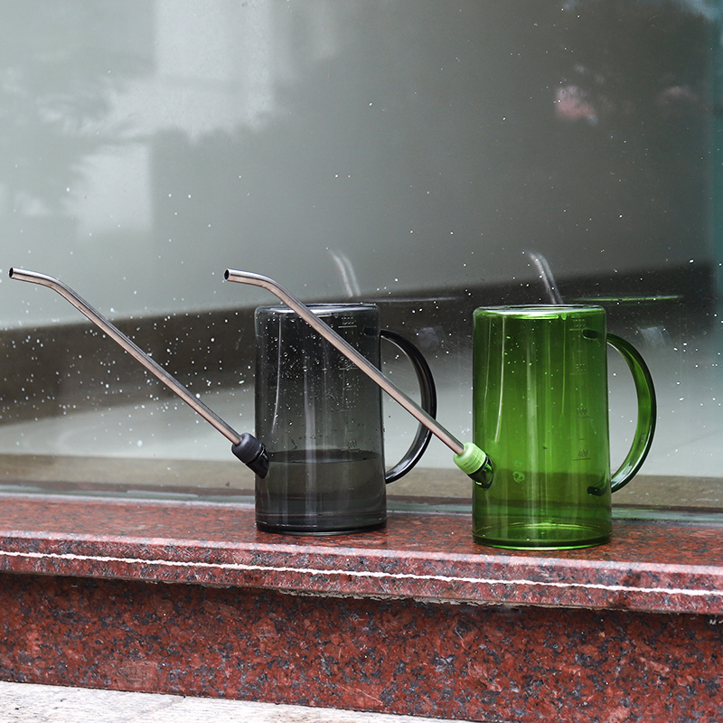 不锈钢长嘴浇水壶家用透明洒水壶园艺浇花盆栽神器工具大容量喷壶