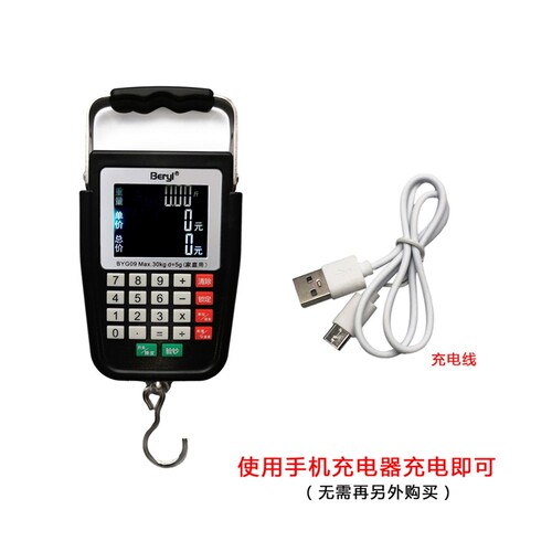 极速带语音自动计价手提电子秤充电弹簧秤小型手拿可携式高精度迷