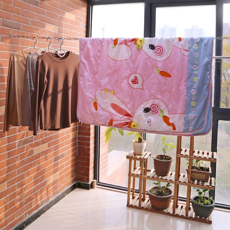 不锈钢晾衣绳链条楼顶晒衣服绳子室外晒被绳凉衣链阳台铁炼钢丝绳