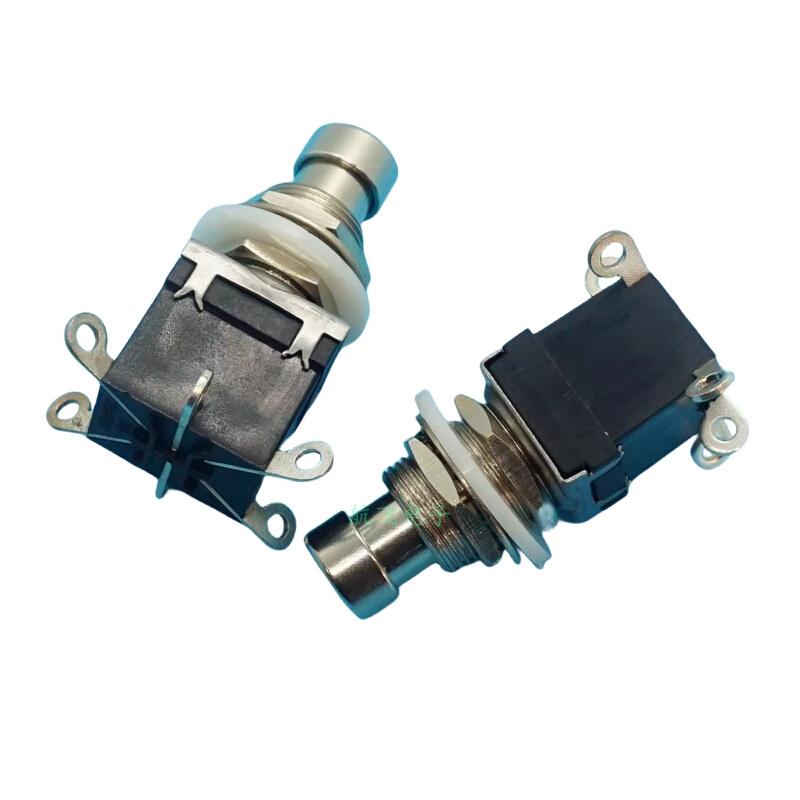 。台产电吉他开关 6脚脚踏开关 带锁 效果器开关 6DPDT 2A 250V ,