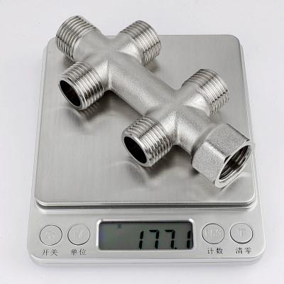 六通分水器全铜加厚4分接头热水器水管龙头分流器一进二三四五出
