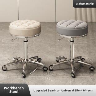 理发店不锈钢升降旋转网红大工凳发廊专用美发椅子理发烫染凳