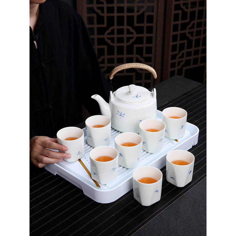 小清新青花茶壶提梁壶带过滤泡茶壶家用功夫茶具陶瓷茶水壶泡茶器