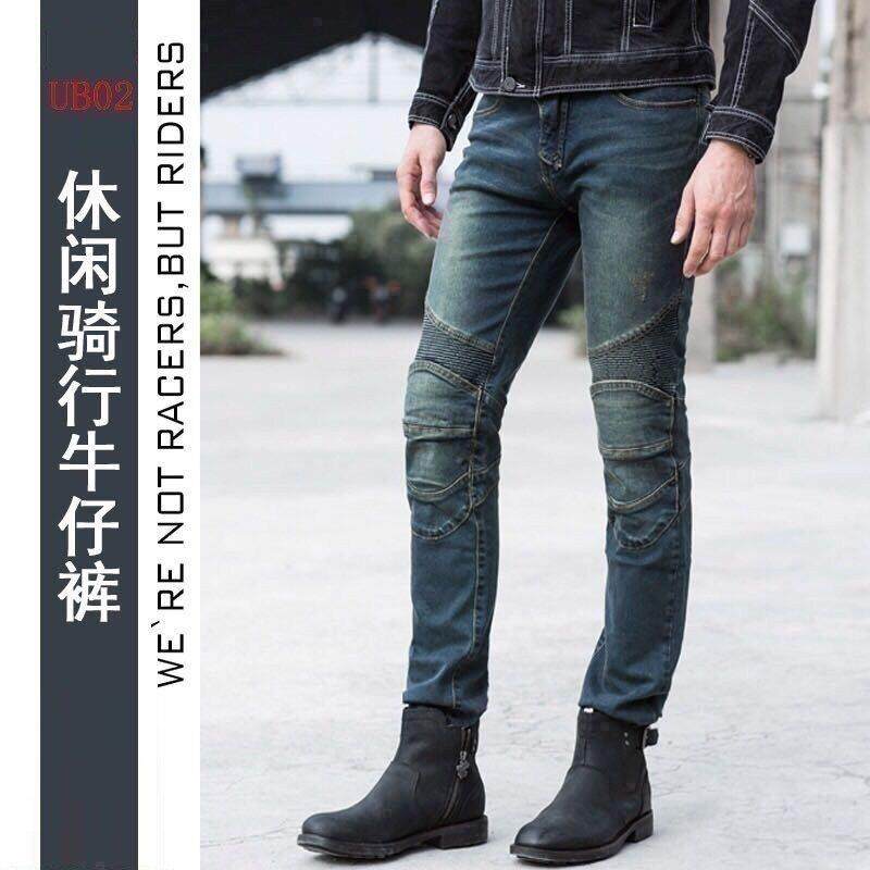 uglyBROS机车牛仔裤骑行裤服防摔哈雷裤四季带护具高弹修身男女