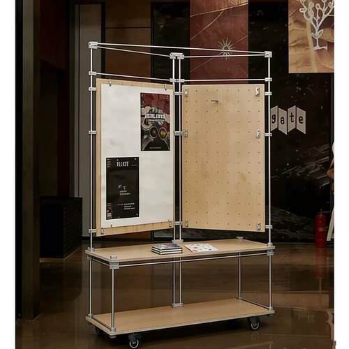 海洋板展架落地式光轴置物架洞洞板可移动式广告牌展示架可定制
