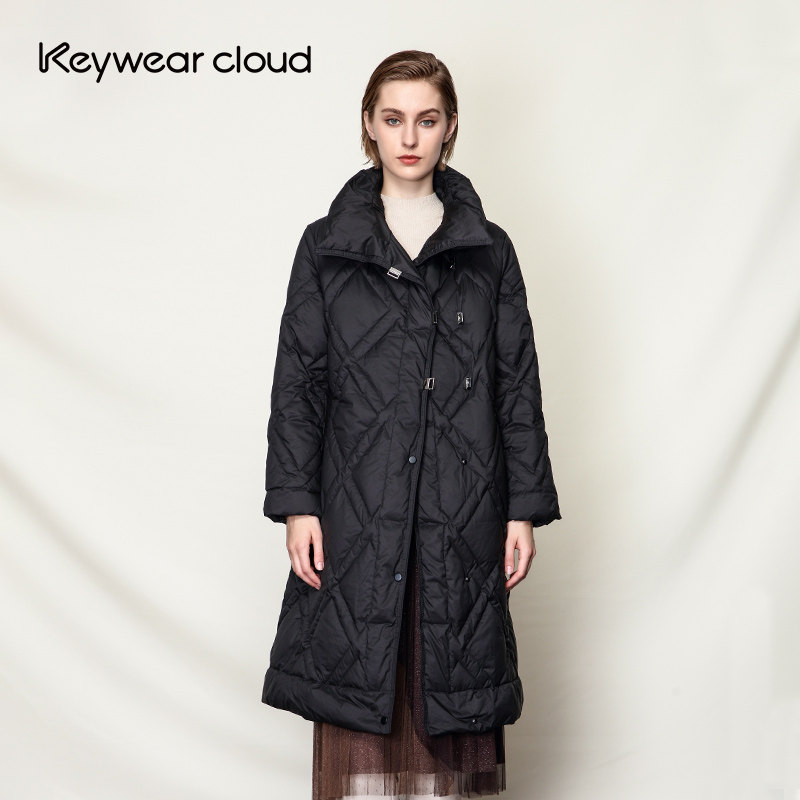 Keywearcloud奇威冬季时尚绑中长款时尚外103长