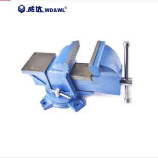 60744 活动带砧台虎钳 台钳工作台 20kn 8英寸 WD&WL 威达 欧式