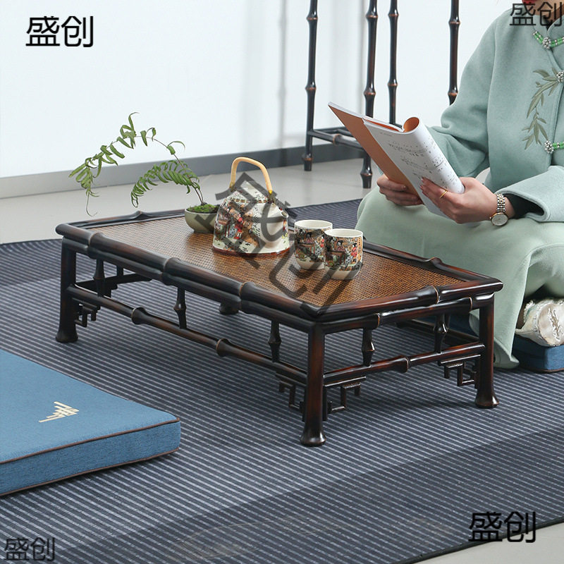 7W竹柒阁新中式筇竹家具榻榻米小炕桌罗汉床上桌家用飘窗几炕几茶