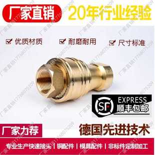 ZG1寸黄铜快速接头 江浙沪供应替代LSQ NISE 模具水管 KZD08