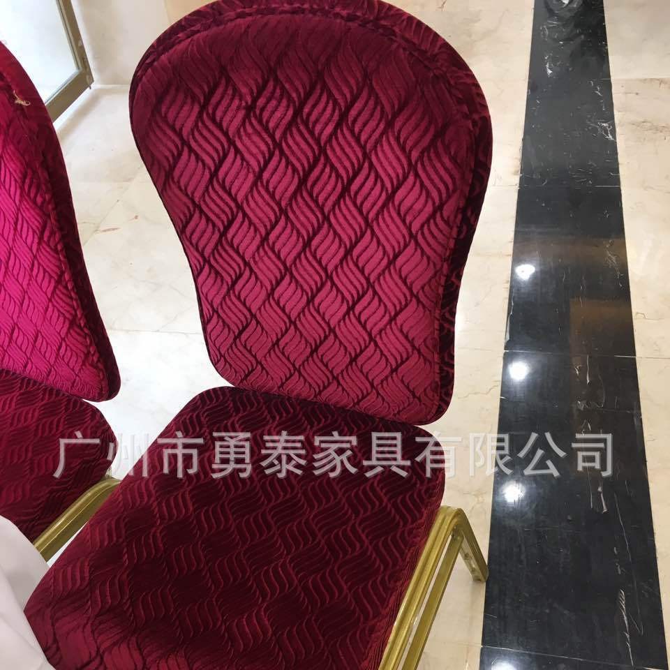 佛山厂家批发高档宴会餐椅红色印花摇背椅酒店宴会用椅