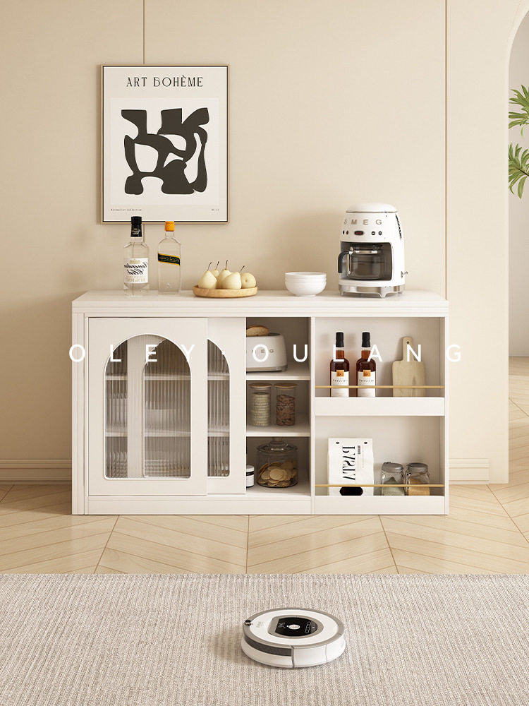 实木餐桌椅家用奶油风小户型折叠多功能一桌四椅吃饭桌子2025新款