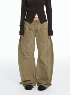 LINY LIBERTY 24SS 复古做旧全棉水洗牛仔裤弯刀裤