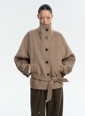 LINY LIBERTY 25AW 复古设计感经典毛呢夹克外套女宽松加厚冬上衣