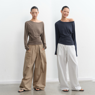 T恤女收腰修身 90天丝莱赛尔设计感针织长袖 上衣 LIBERTY25SS LINY