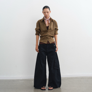 LIBERTY 秋季 25AW 夹克上衣女长袖 短外套 复古水洗仿麂皮衬衫 LINY