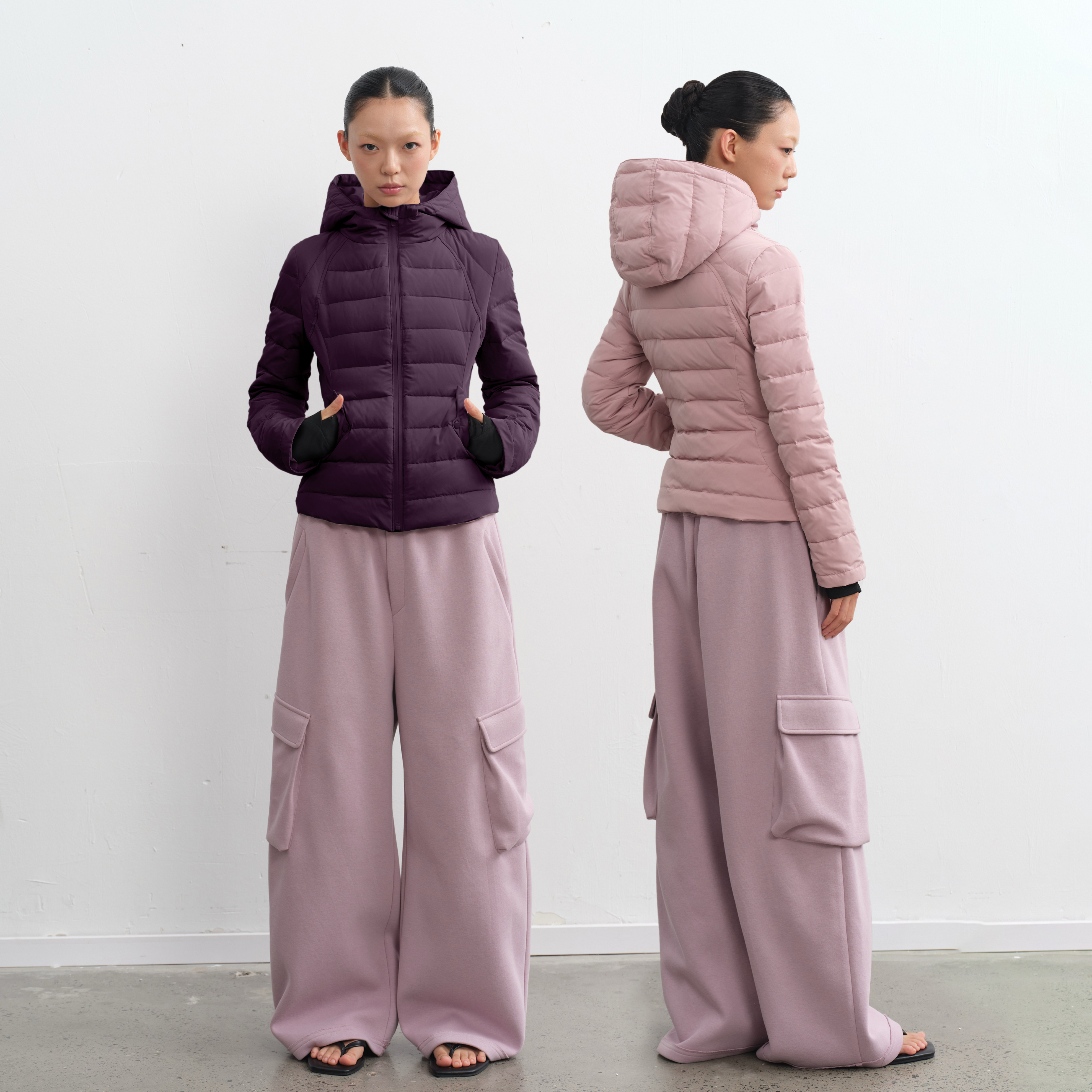 LINY LIBERTY轻薄90白鸭绒短款羽绒服女冬季立领上衣加厚连帽外套