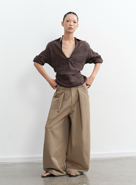 LINY LIBERTY 25SS 100%苎麻极简风微宽松长袖衬衫女透气衬衣上衣