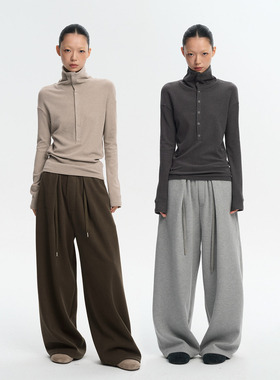 LINY LIBERTY 25AW 复古设计感高领针织打底衫上衣女秋冬内搭T恤