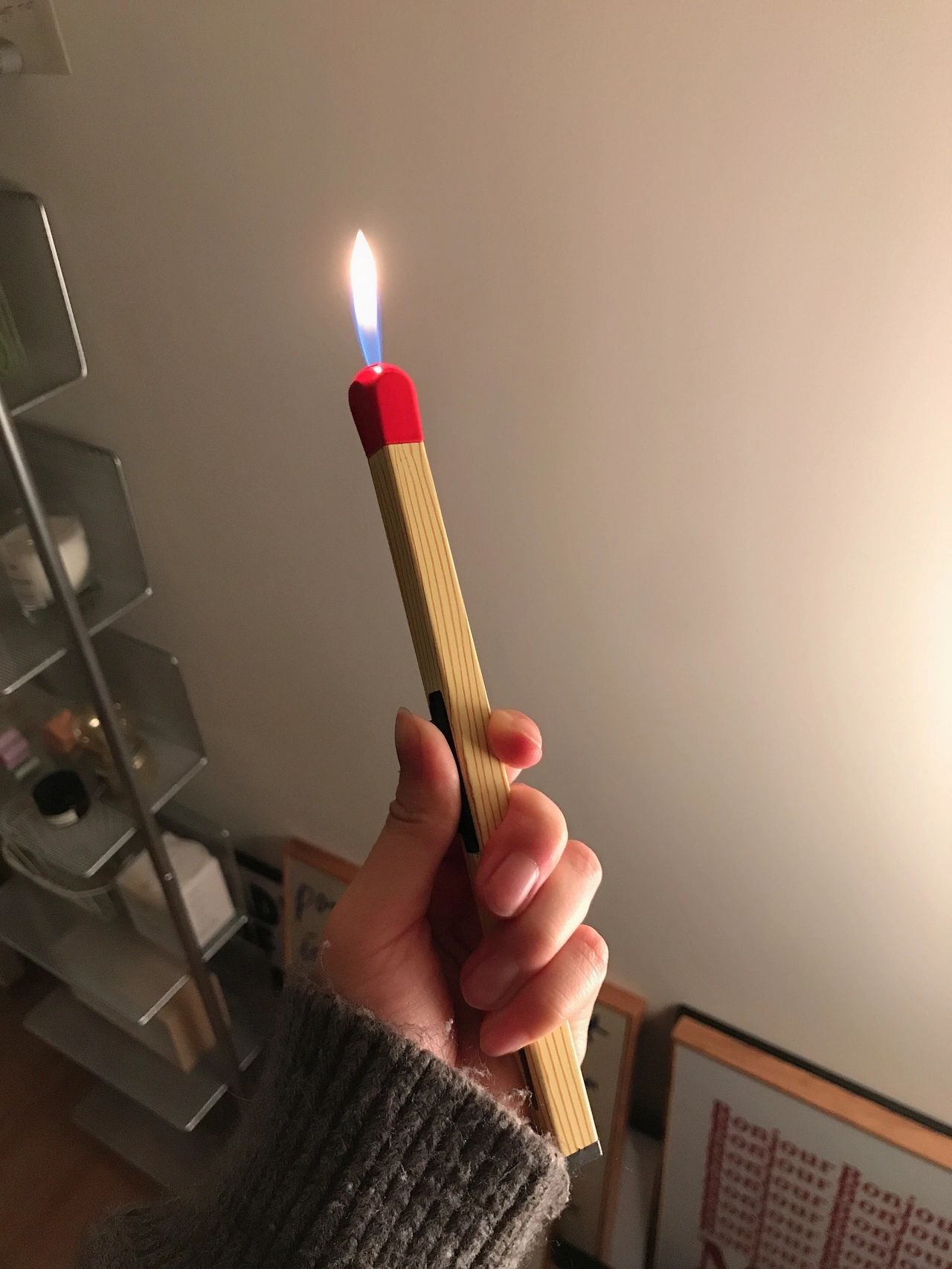 无聊了 玩玩超大号的打火机  创意火柴打火机桌面摆件家居装饰品