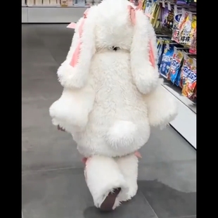 女童爆款毛绒套装冬季元旦儿童洋气可爱兔子衣服女孩毛衣短裤宝宝