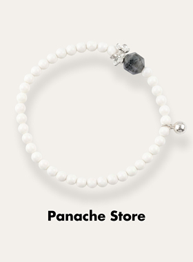 PANACHE 韩系灰白小众设计清新小花手串 冷淡风气质复古简约手链