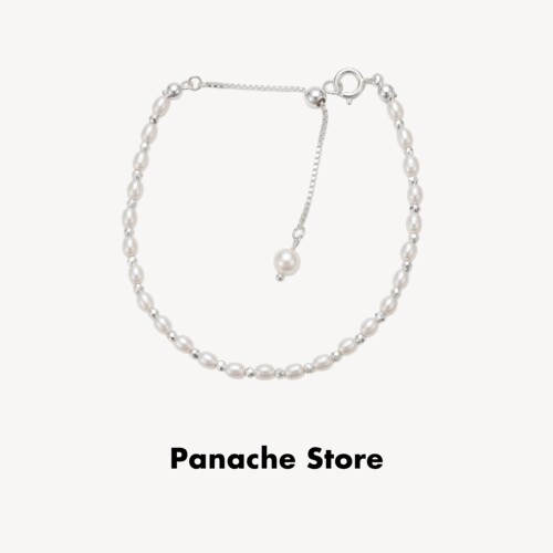 PANACHE “漾光”韩系椭圆小米珍珠细款手链 精致高级可叠戴手饰