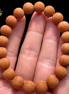 拉丝猴头手串雕刻正圆光珠核雕手链野生文玩小核桃非桃核橄榄核