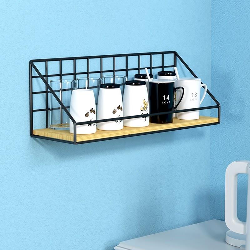 杯架壁挂免打孔水杯杯子置物架挂墙悬挂茶杯架子厨房墙上挂架