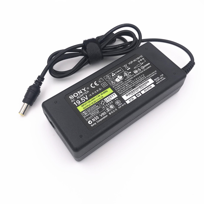 SONY笔记型电脑电源配接器19.5V3.9A笔电充电线VGP-AC19V37变压器