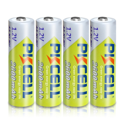 极速8pcs PKCELL Battery NIMH AA 2600Mah 1.2V 2A Ni-Mh aa Rec