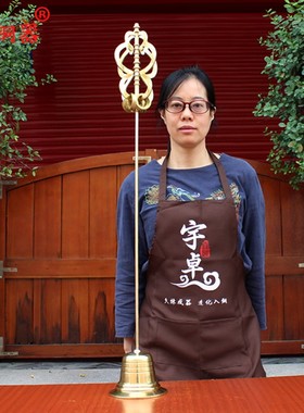 宇卓铜器 铜禅杖 黄铜禅杖 九华山地藏王菩萨法器锡杖佛像摆件