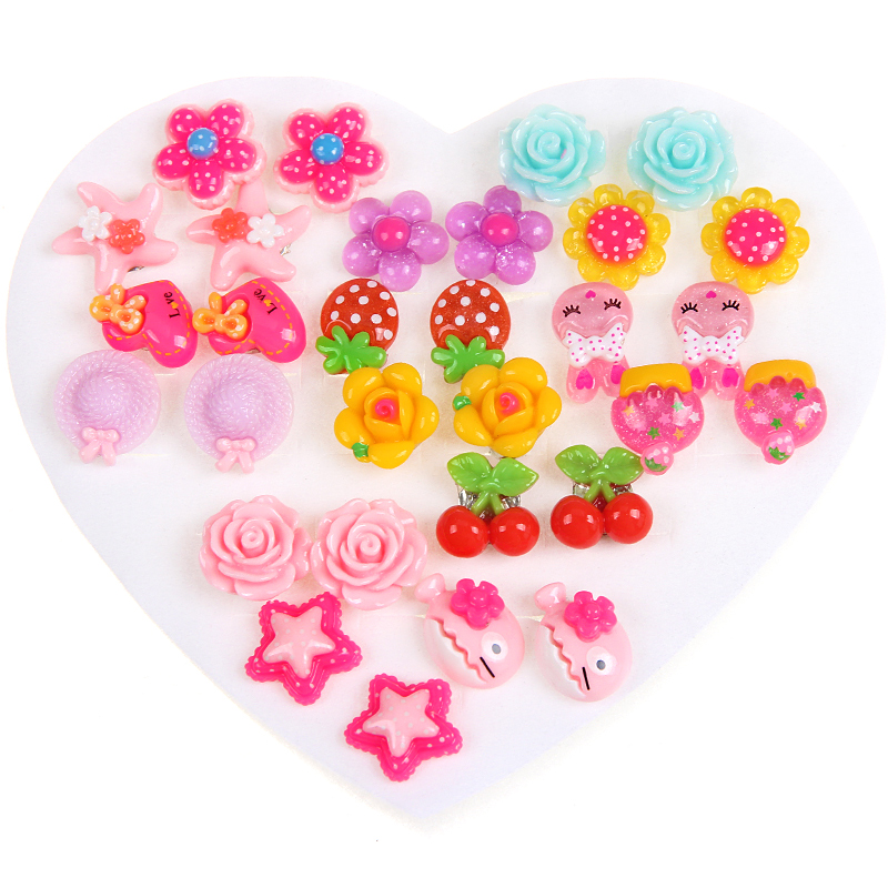 儿童耳夹无耳洞韩国女童假耳钉公主无痛耳环学生清新耳坠饰品宝宝