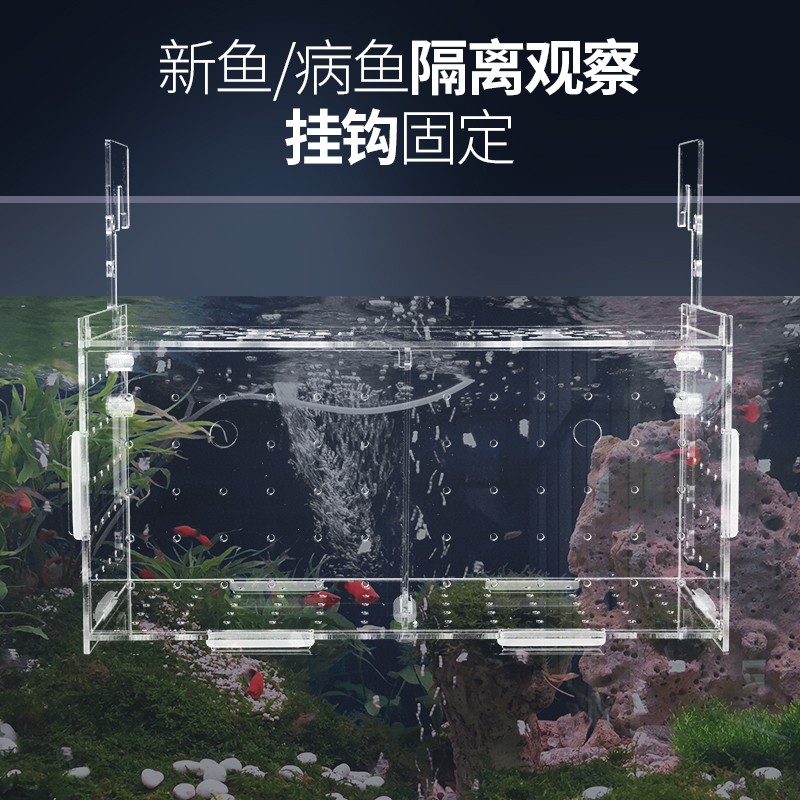 鱼缸隔离盒孵化盒亚克力孔雀鱼繁殖器鱼苗幼鱼热带特大号鱼产卵房