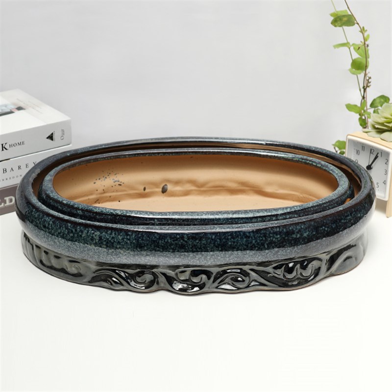 陶瓷花盆大口径创意多肉盆栽绿植景摆件景观盆景假山装饰拼盘包邮