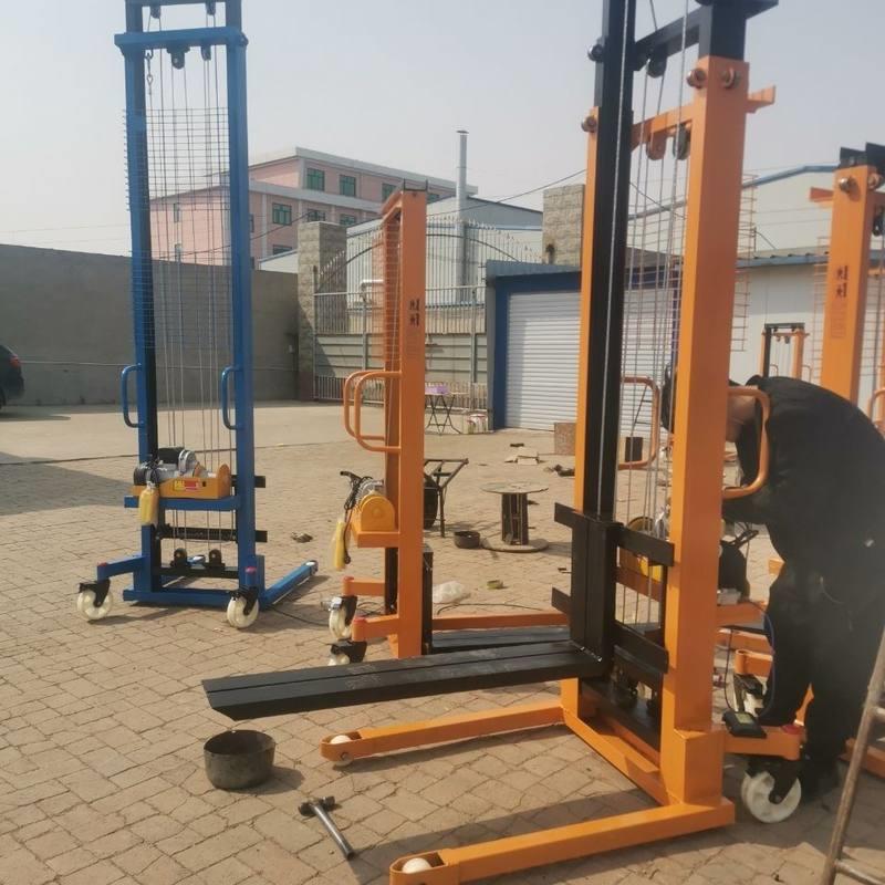 液压堆高机电动升高车装卸车神器堆高车搬运车4米5米6米3节升上砖