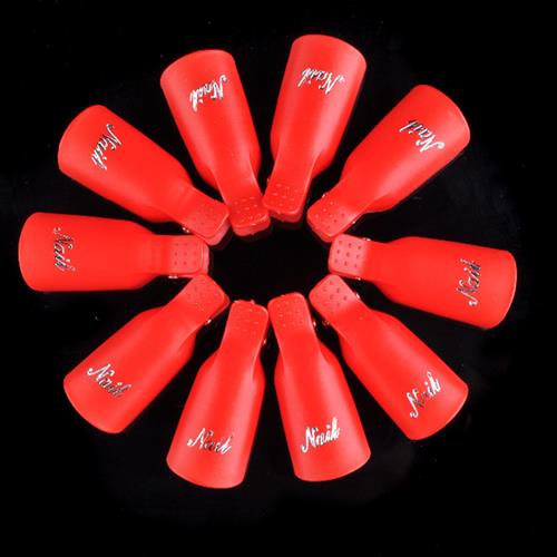 Plastic Reusable Durable 10pcs Nail Art Soak Off Cap Clip