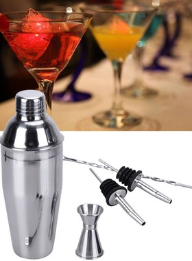 2021 New 6Pcs 750ml Cocktail Shaker Bar Set Wine Martini