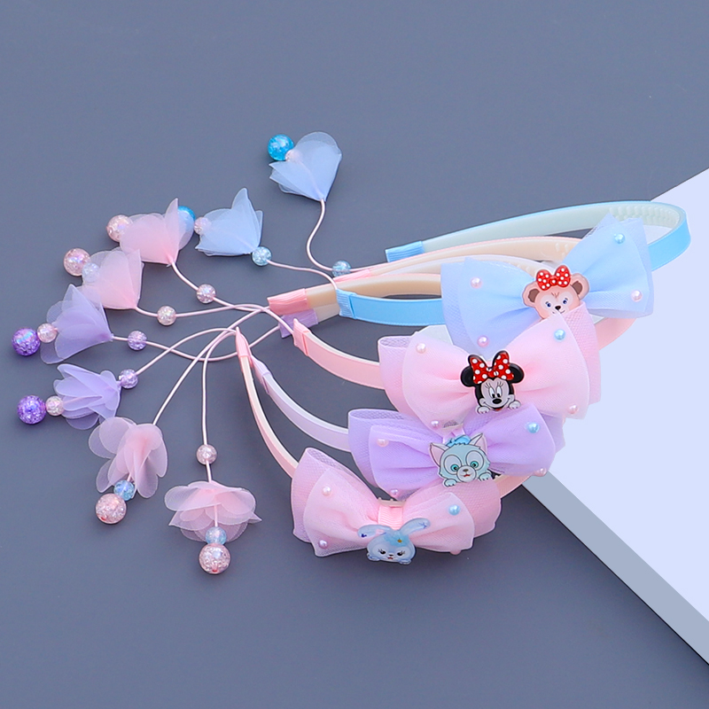 儿童发箍女韩国不伤头公主带齿防滑女孩可爱超萌网红流苏吊坠发夹