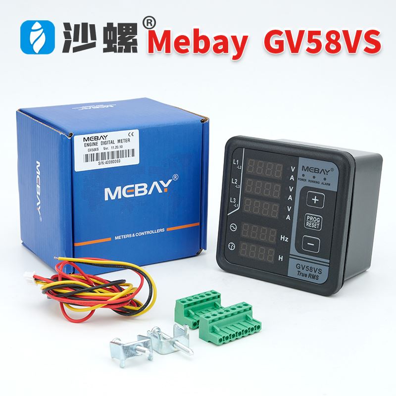。发电机组数显多功能表GV58单三相电压电流频率显示替代时针仪GV