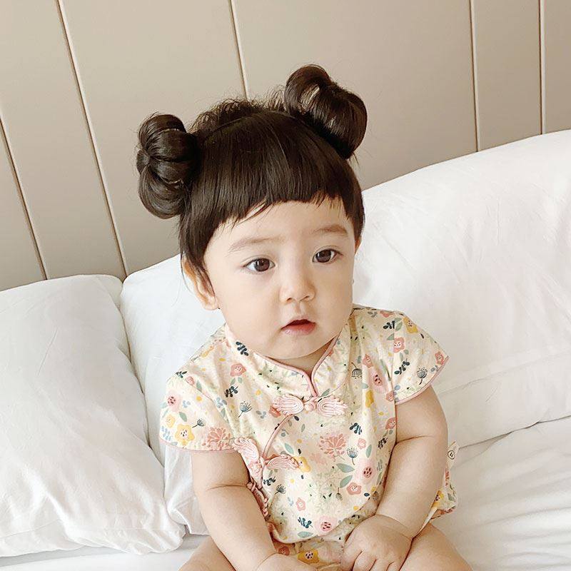 极速婴儿假发头饰发带男孩宝宝发箍可爱超萌女宝小孩头箍网红满月