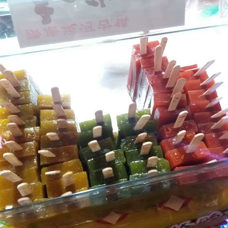 山楂糕方形套盒山楂糕玻璃框透明塑料盒糖果盒货架展示盒陈列盒