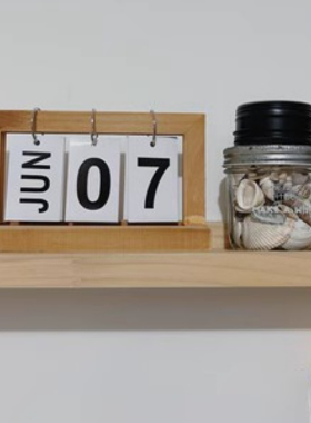 竹家2023年台历ins创意木质翻页日历木制万年历桌面装饰摆饰手工