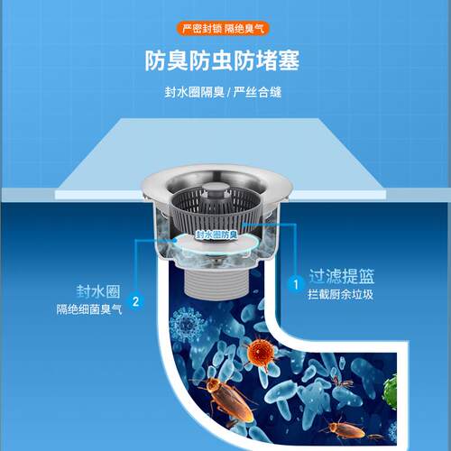 极速云华厨房水槽过滤网弹跳芯洗菜盆池水槽漏水塞子弹跳下水器不