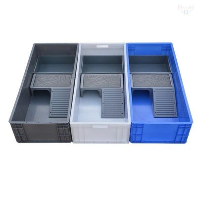 新品养乌龟专用缸生态缸大型特大号带晒台塑料饲养箱家用底部带排