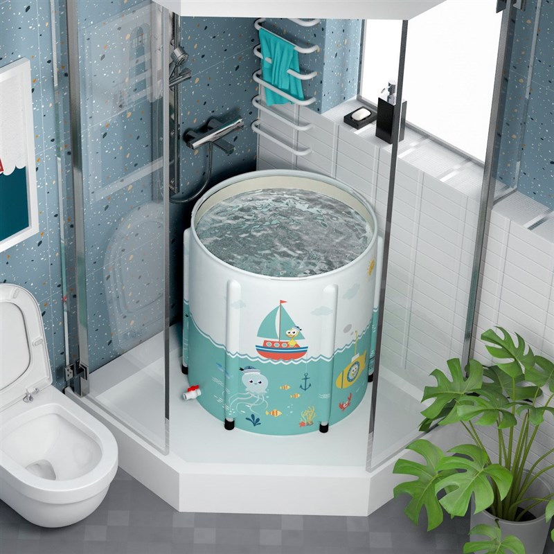 婴儿游泳池家用新生幼儿童支架可高低调节宝宝保温游泳桶洗澡桶