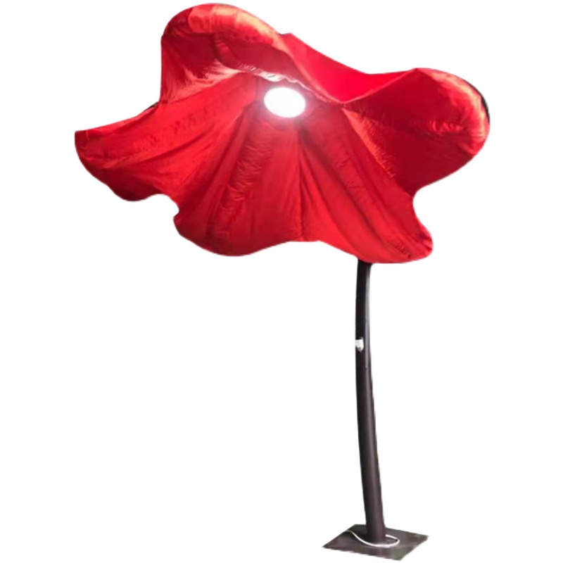 感应花网红路过开花灯充气玫瑰花朵公园风景区互动美陈道具定制厂