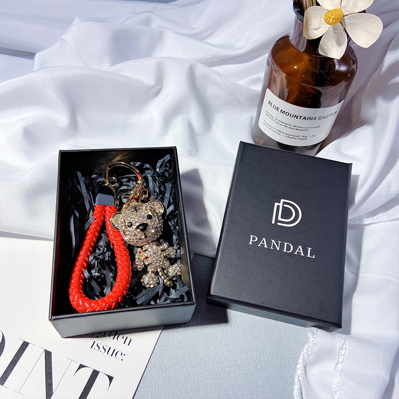 可爱镶钻立体老虎钥匙扣情侣生肖车用钥匙炼挂件小饰品少女心礼物